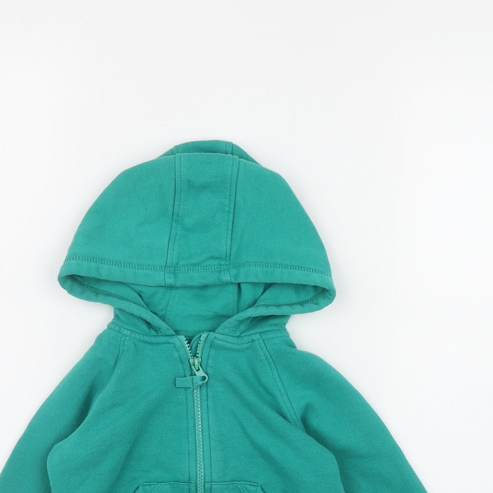 Matalan Boys Green  Cotton Full Zip Jumper Size 12-18 Months  Zip