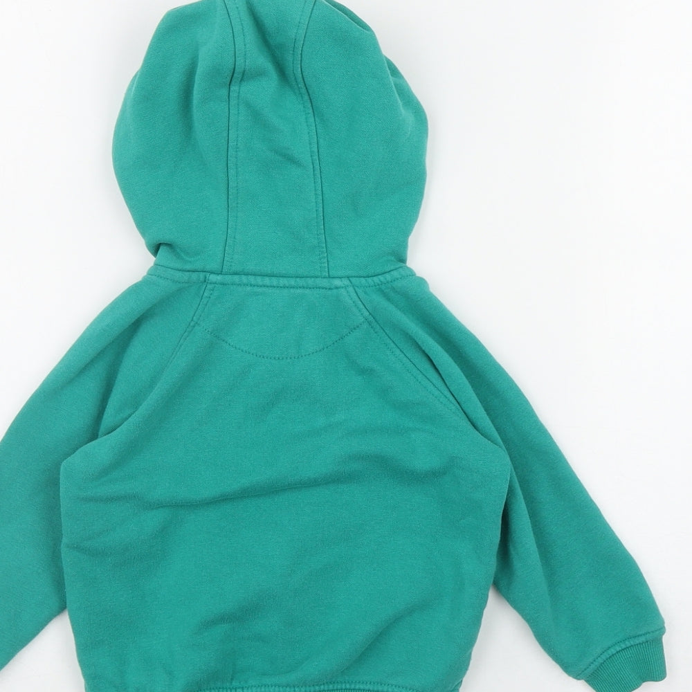 Matalan Boys Green  Cotton Full Zip Jumper Size 12-18 Months  Zip