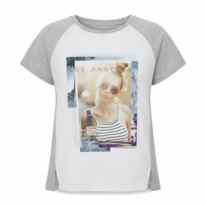 Womens UK Size 4 Atmosphere Grey Basic T-Shirt