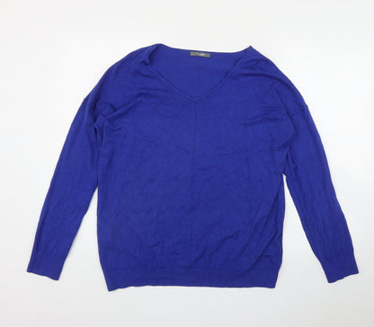 Womens UK Size 12 South Blue Pullover Jumper