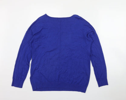 Womens UK Size 12 South Blue Pullover Jumper