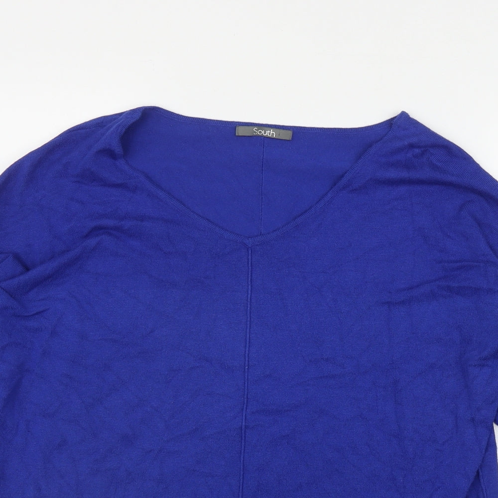 Womens UK Size 12 South Blue Pullover Jumper
