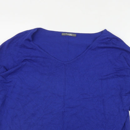 Womens UK Size 12 South Blue Pullover Jumper