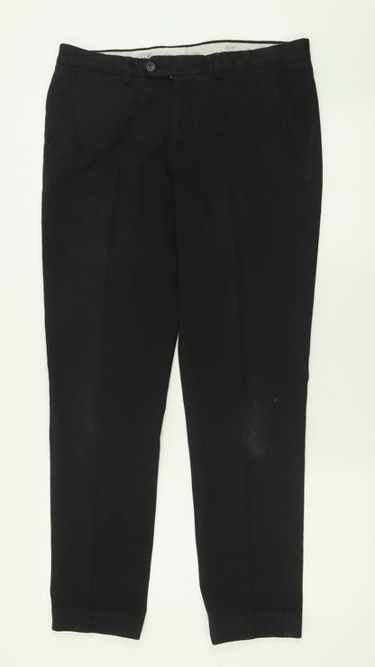 1880 Club Mens Black  Polyester Trousers  Size 32 L29 in Regular Button