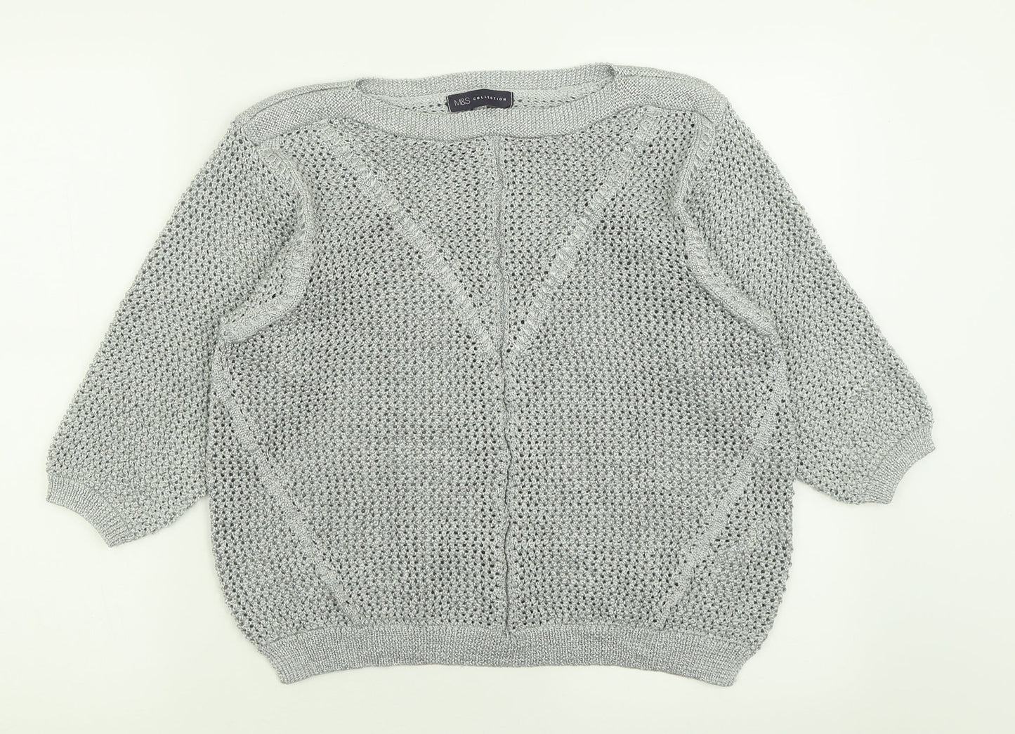 Womens UK Size 14 Marks and Spencer Green Pullover Jumper