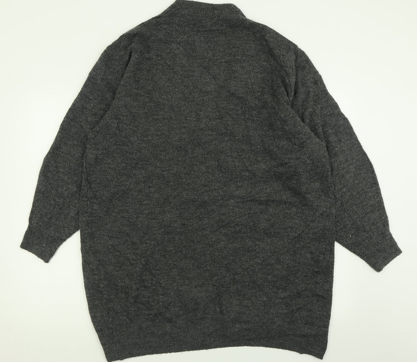 Womens UK Size S h7m Grey Cardigan Jumper