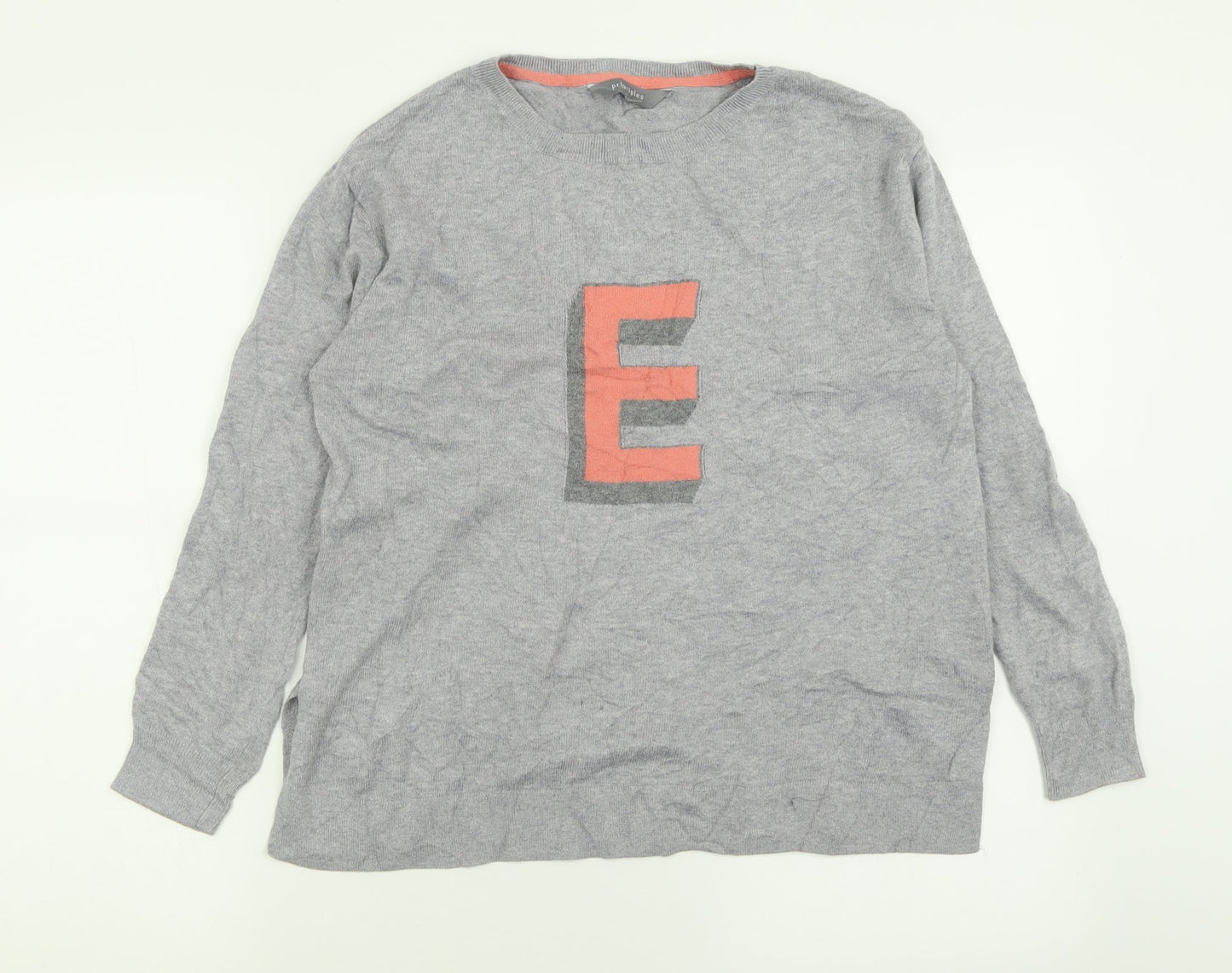 Womens UK Size S Principles Grey Pullover Jumper
