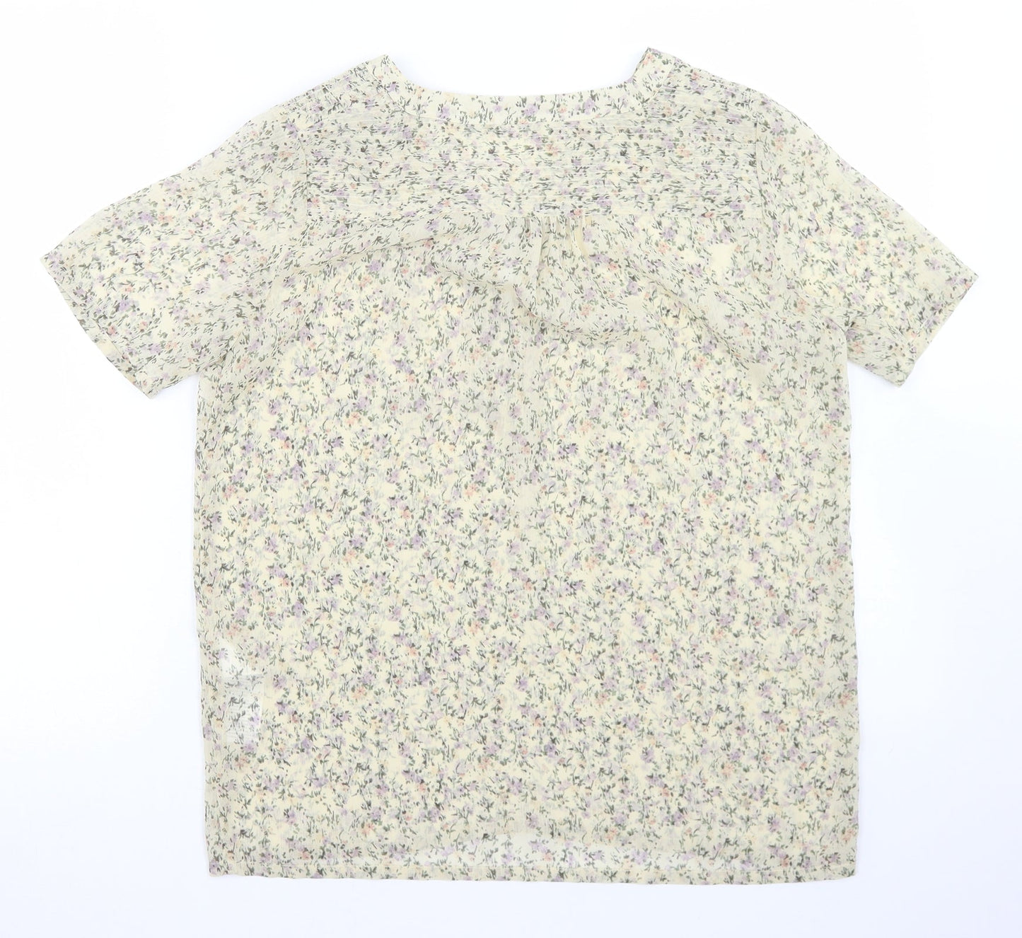 Womens UK Size XS soaked Beige Basic Blouse