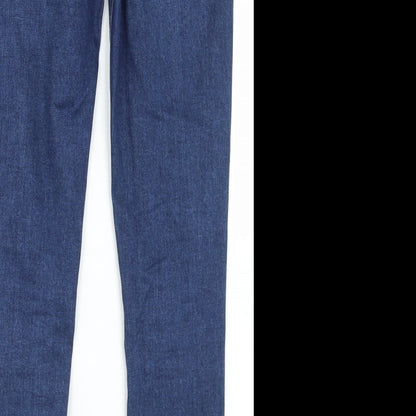 Denim Co Womens Blue  Cotton Skinny Jeans Size 8 L26 in Regular Button
