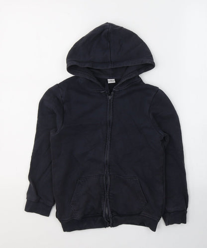 TU Girls Blue  Cotton Full Zip Hoodie Size 7 Years  Zip