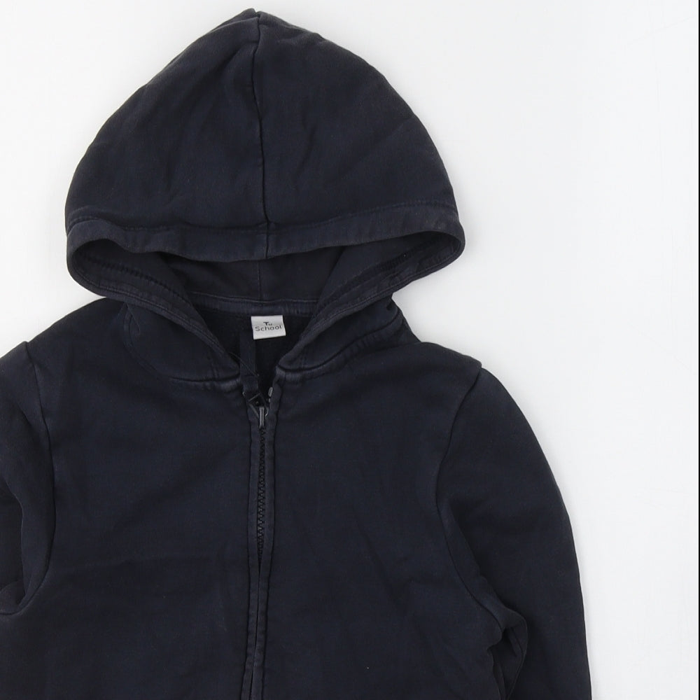 TU Girls Blue  Cotton Full Zip Hoodie Size 7 Years  Zip