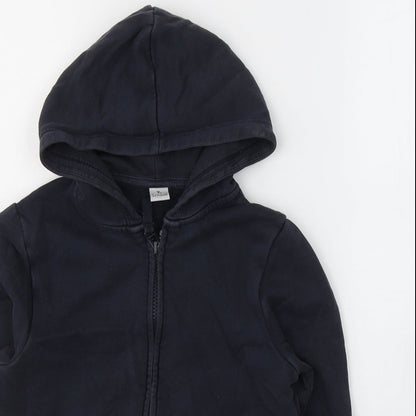 TU Girls Blue  Cotton Full Zip Hoodie Size 7 Years  Zip
