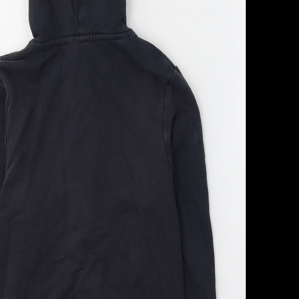 TU Girls Blue  Cotton Full Zip Hoodie Size 7 Years  Zip