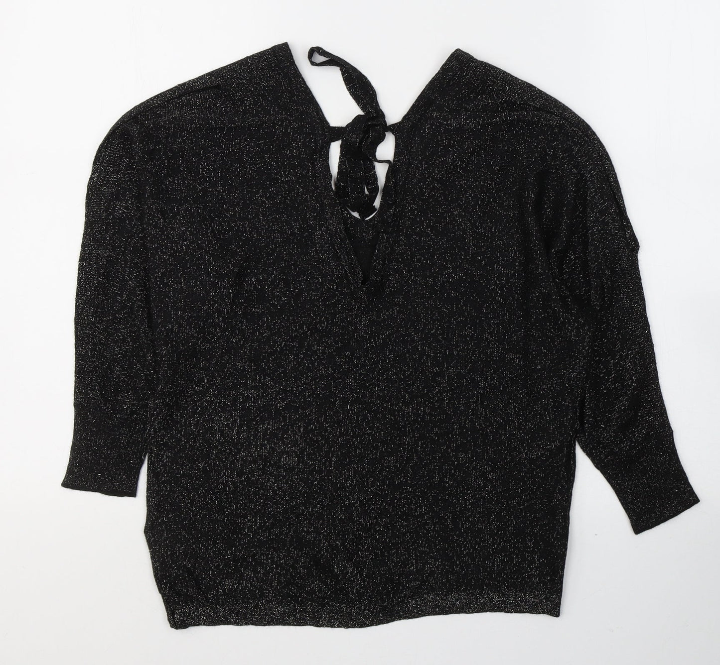 Womens UK Size XS NEXT Black Basic Blouse