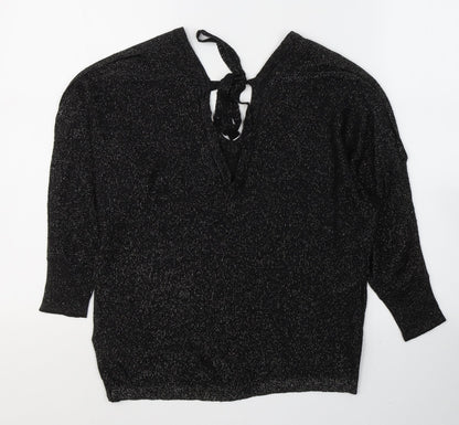 Womens UK Size XS NEXT Black Basic Blouse