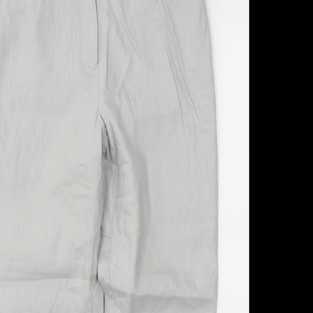Womens UK Size 30 in Marks and Spencer Regular Fit Cropped Grey Trousers