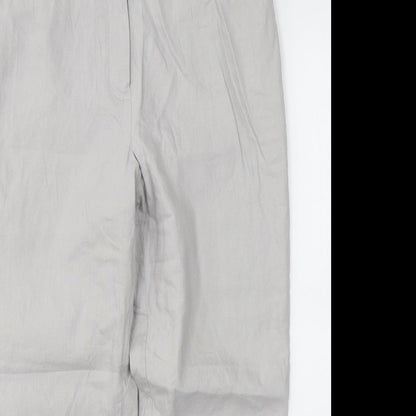 Womens UK Size 30 in Marks and Spencer Regular Fit Cropped Grey Trousers