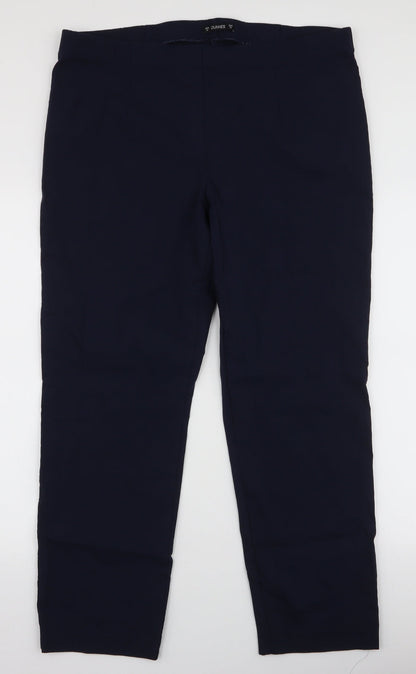 Womens UK Size XL Dunnes Stores Regular Fit Dress Pants Blue Trousers