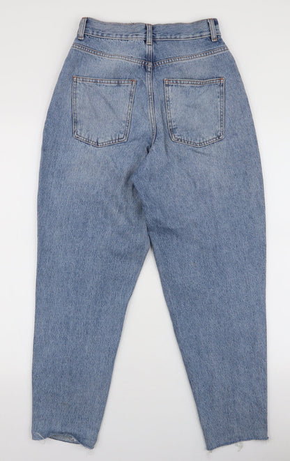 ASOS Womens Blue  Polyester Mom Jeans Size 26 in L32 in Slim Zip