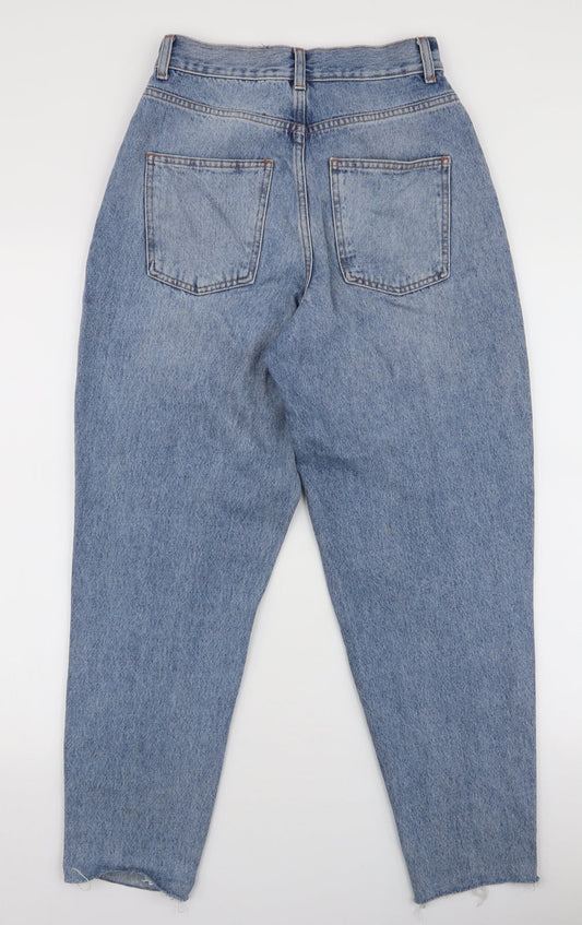 ASOS Womens Blue  Polyester Mom Jeans Size 26 in L32 in Slim Zip