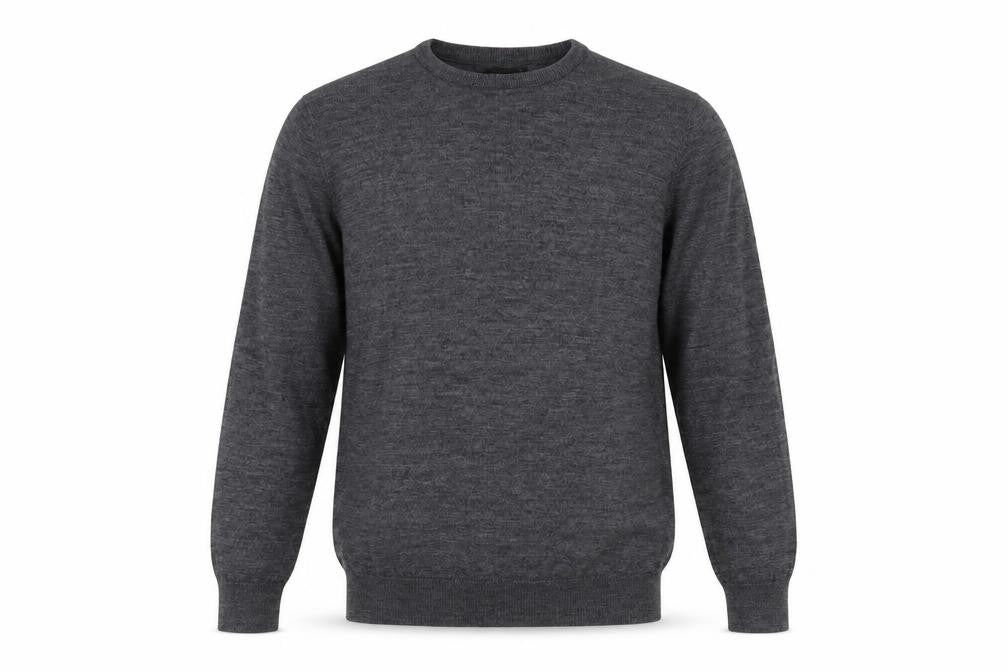 Dunnes Mens Grey Round Neck  Acrylic Pullover Jumper Size M