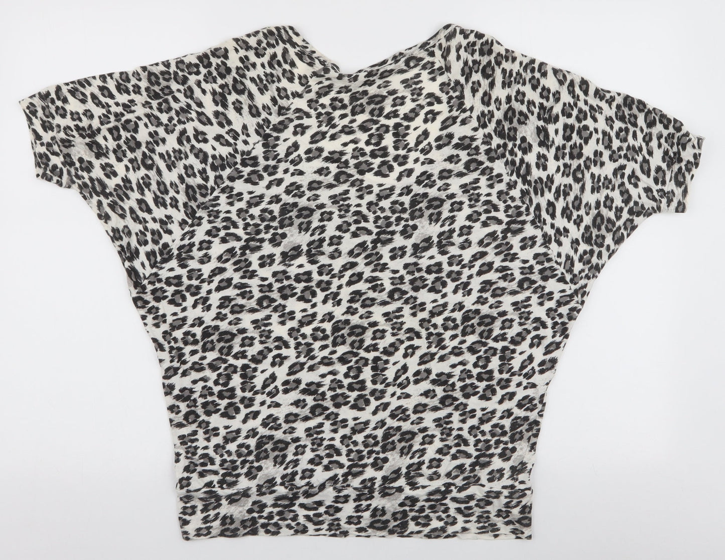 Womens UK Size 10 Topshop Grey Jersey T-Shirt