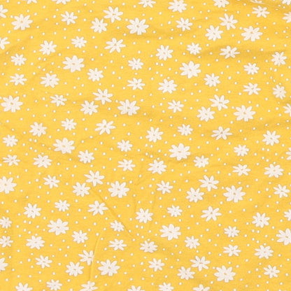 Matalan Baby Yellow Geometric 100% Cotton Basic T-Shirt Size 9-12 Months Round Neck Pullover - Little Hippy