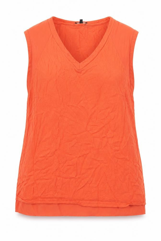 Womens UK Size 10 Warehouse Orange Basic Tank
