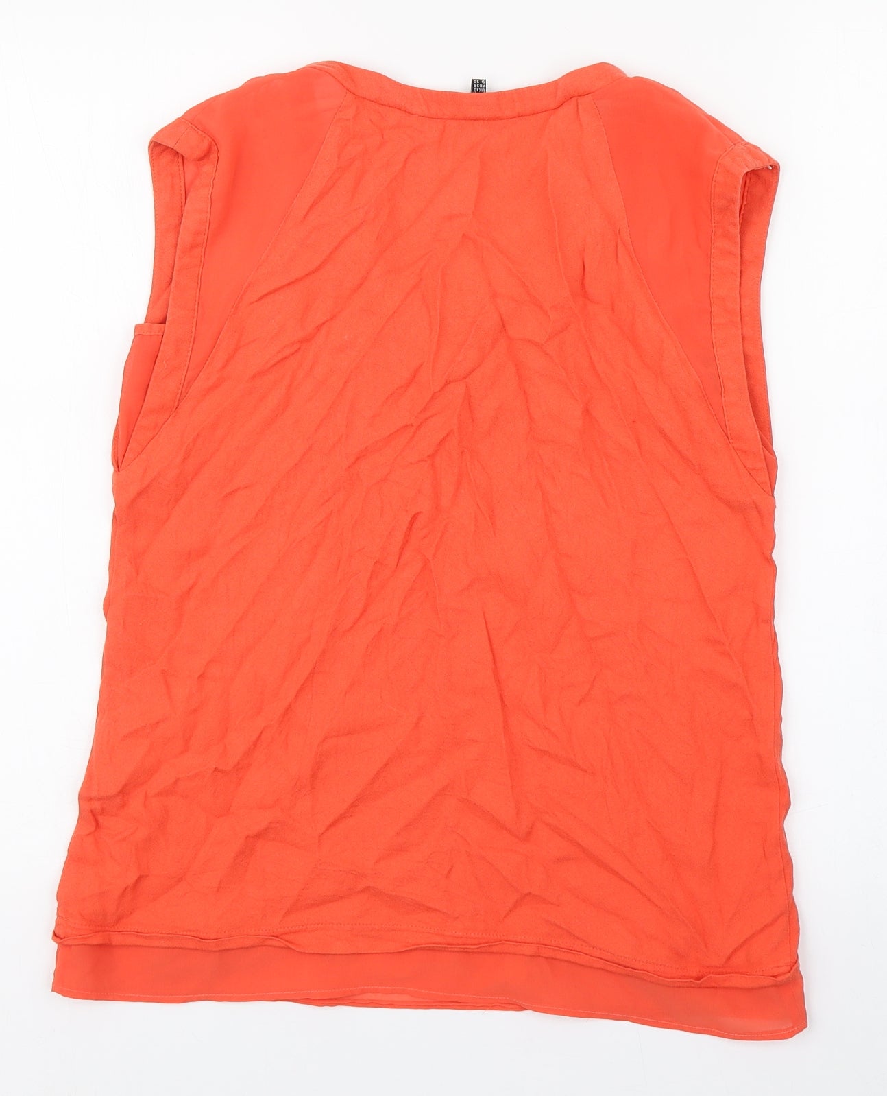 Womens UK Size 10 Warehouse Orange Basic Tank