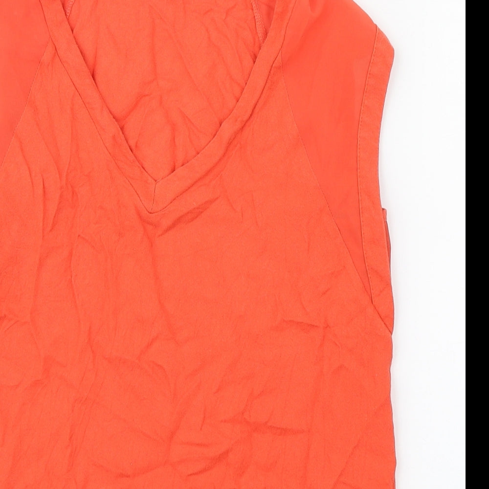 Womens UK Size 10 Warehouse Orange Basic Tank