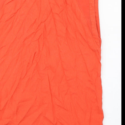 Womens UK Size 10 Warehouse Orange Basic Tank