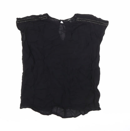 Womens UK Size 12 NEXT Black Basic Blouse