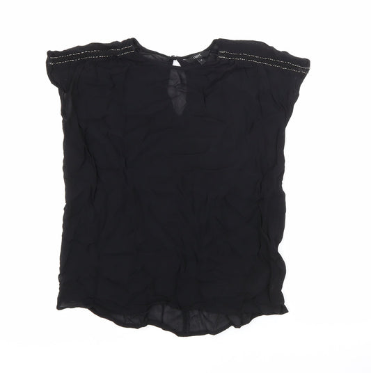 Womens UK Size 12 NEXT Black Basic Blouse