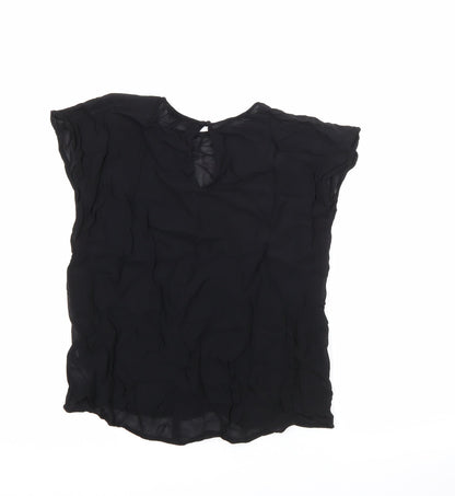 Womens UK Size 12 NEXT Black Basic Blouse