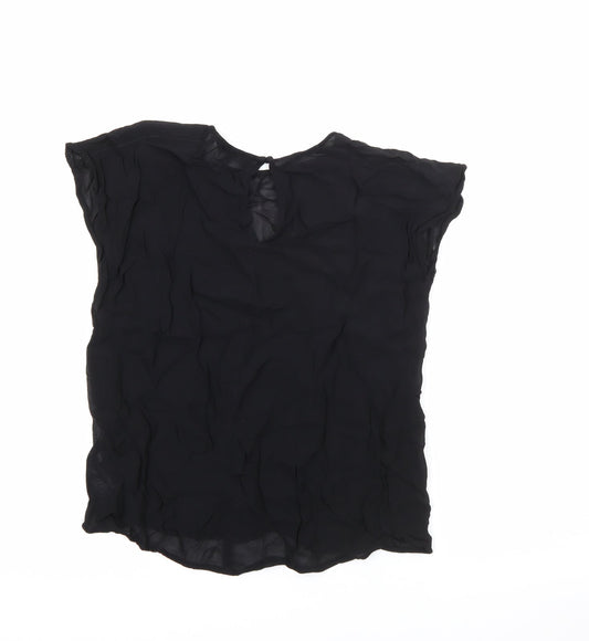 Womens UK Size 12 NEXT Black Basic Blouse