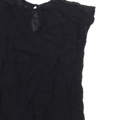 Womens UK Size 12 NEXT Black Basic Blouse