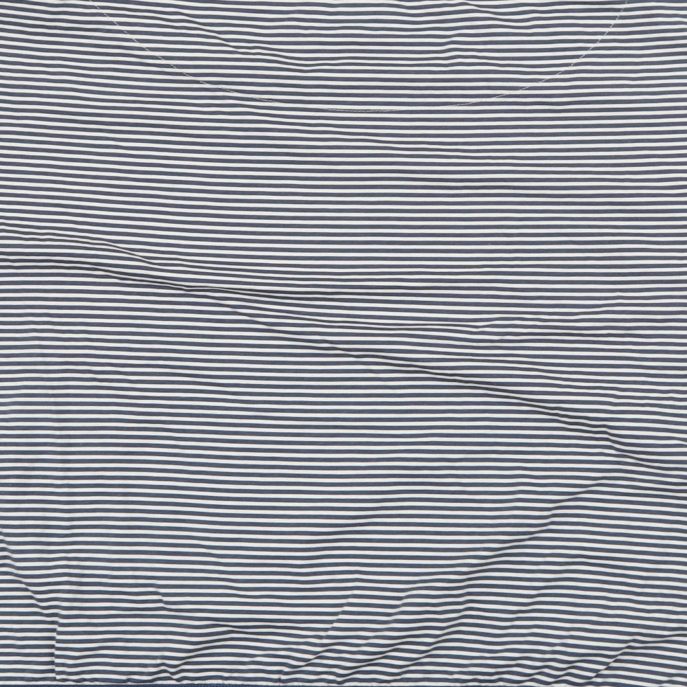 NEXT Womens Blue Striped Cotton Top Pyjama Top Size M
