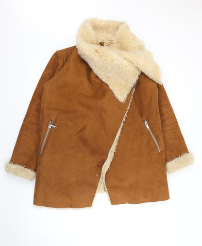 Pull & Bear Womens Brown   Jacket  Size M  Snap