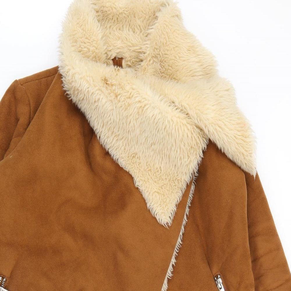 Pull & Bear Womens Brown   Jacket  Size M  Snap
