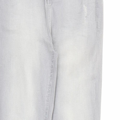 New Look Womens Grey  Cotton Skinny Jeans Size 10 L26 in Regular Button