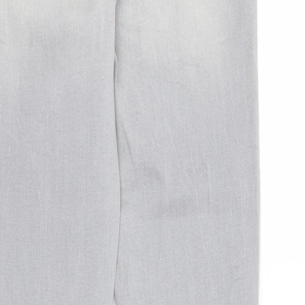 New Look Womens Grey  Cotton Skinny Jeans Size 10 L26 in Regular Button