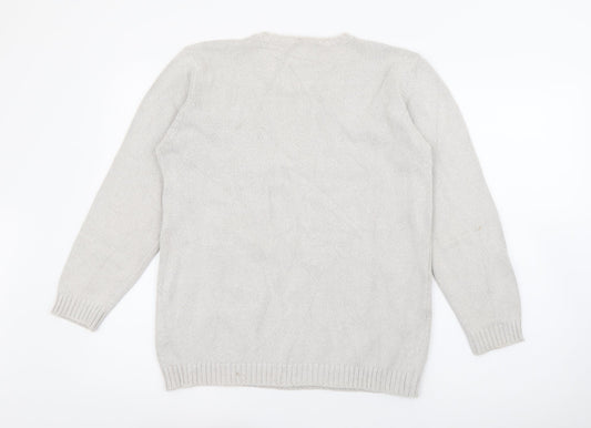 Womens UK Size 10 Marks and Spencer Grey Pullover Jumper