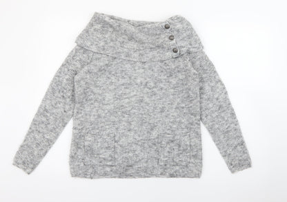 Womens UK Size M Simon Jeffrey Grey Pullover Jumper