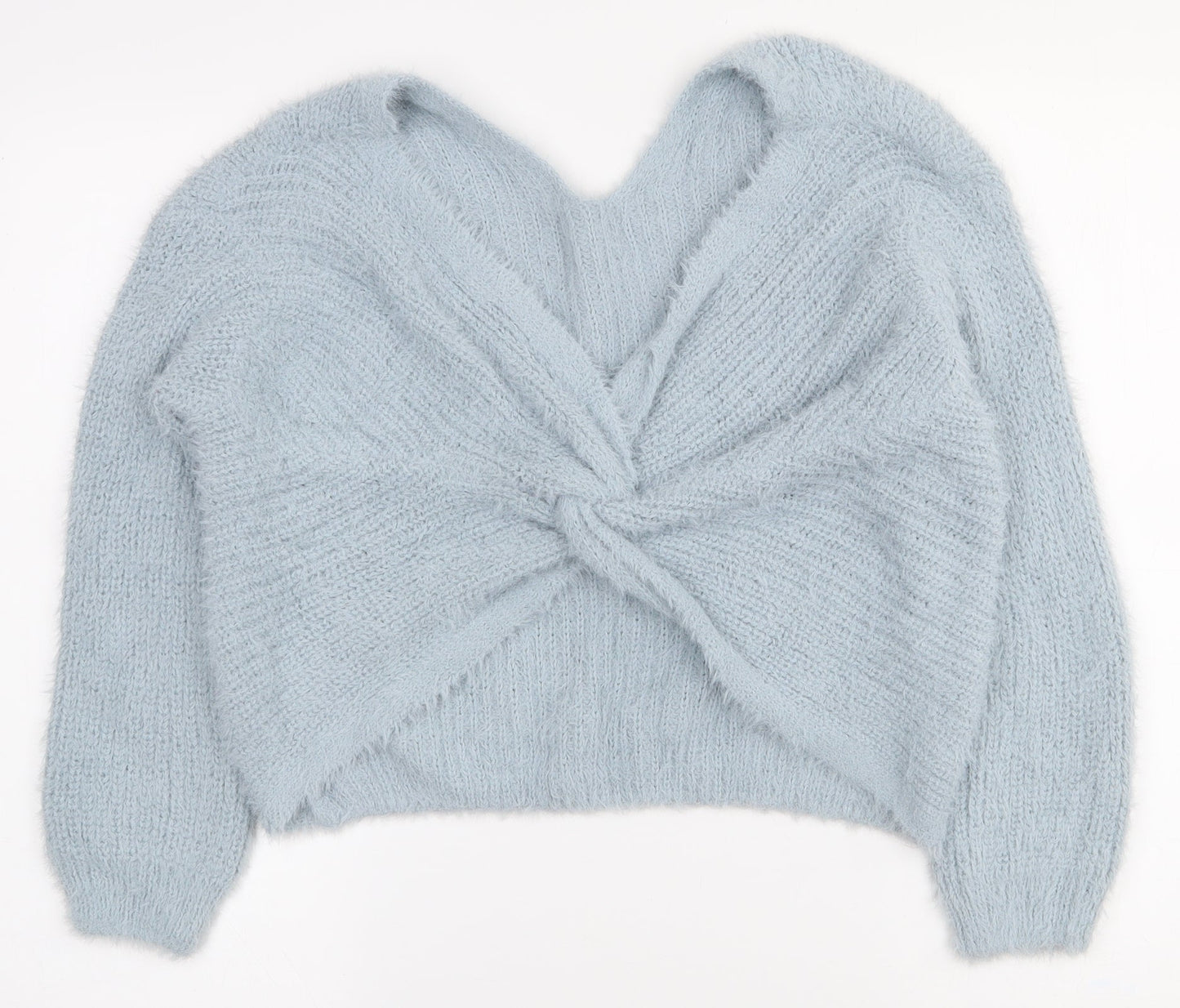 New Look Girls Blue V-Neck  Polyamide Pullover Jumper Size 10-11 Years  Pullover