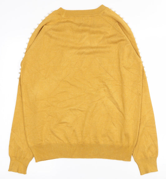 Womens UK Size L PARAMOUR Yellow Pullover Jumper