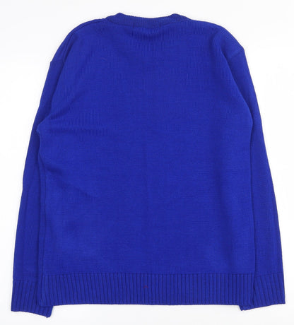 Womens UK Size M Pure and Natural Blue Pullover Jumper