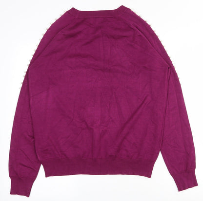 Womens UK Size L Paramour Purple Pullover Jumper