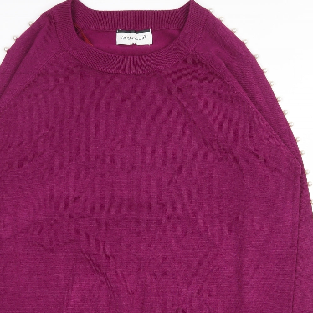 Womens UK Size L Paramour Purple Pullover Jumper