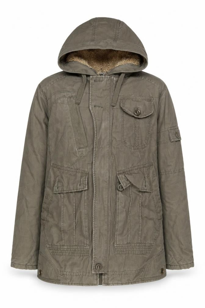 Womens UK Size S George Green Parka Coat