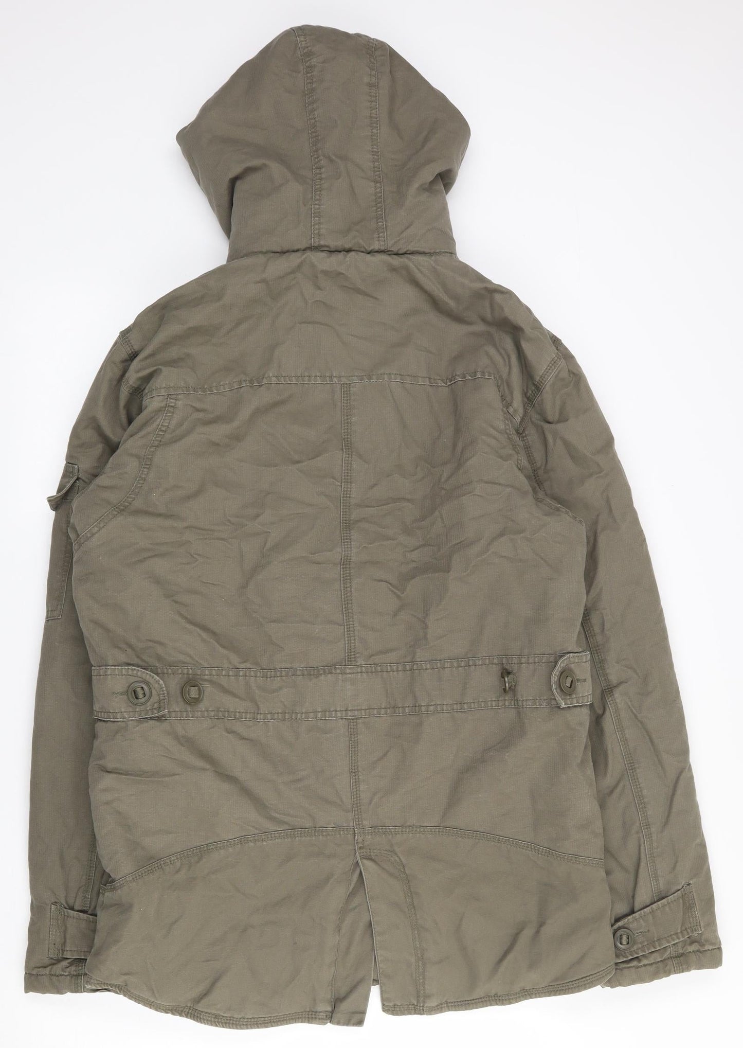 George Womens Green   Parka Coat Size S  Zip